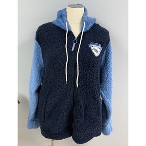 NWT Tennessee Titans Fuzzy Fleece Teddy Bear Jacket XL Hoodie Navy NFL Apparel